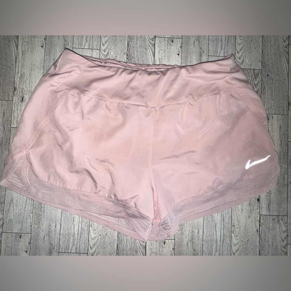 Nike Dri Fit Light Pink Women's Running Shorts - Size Medium